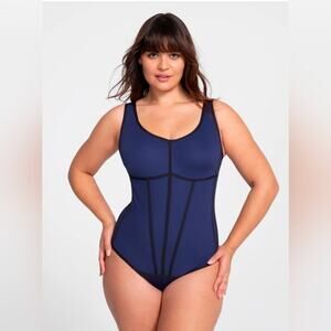 Honeylove Navy Blue Boldness Bodysuit Size L